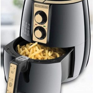 Black & Decker 4 Liter Air Fryer 1.2Kg Performance Range Aerofry, Black/Gold، AF300-B5