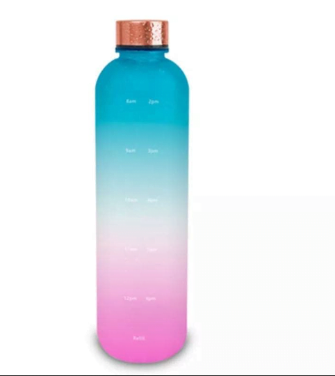Acrylic Water Bottle with Stainless Steel Lid - Multi-Use Acrylic Bottle