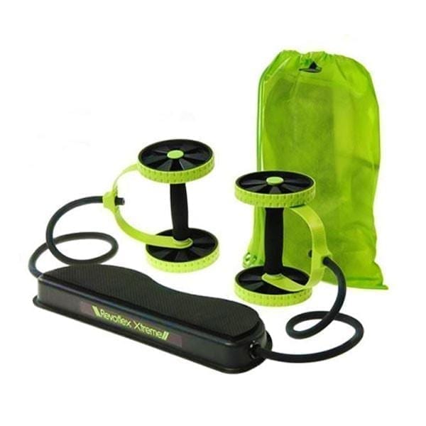 Ab Roller for Abdominal Exercises with Elastic Pull Rope – Multi-use Abdominal Wheel – Green