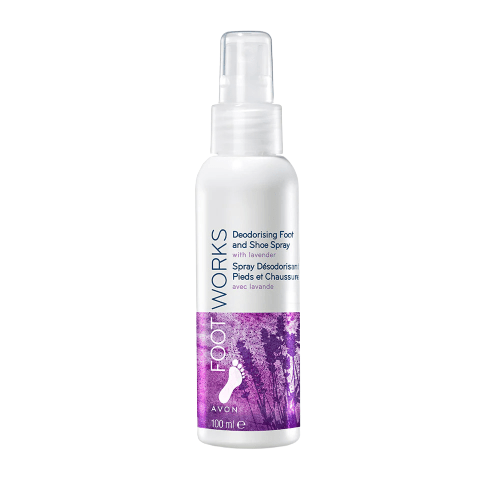 Foot Works Deodorant with Lavender Scent - Perfumed Foot Spray to Eliminate Odor - 100 ml