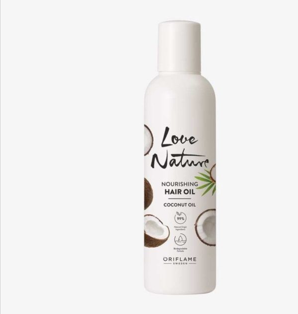 Hair Oil with Coconut Extract Love Nature - Nourishing Hair Oil - 100 ml