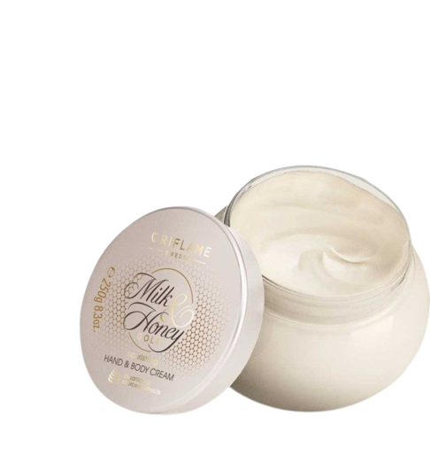 Milk & Honey Moisturizing Hand Cream - Hand and Body Cream with Milk and Honey Extract - 250 ml