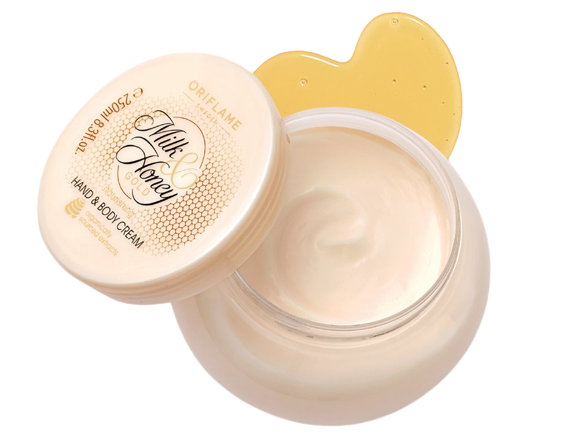 Milk & Honey Moisturizing Cream with Honey and Milk Extract - Fast Absorbing Moisturizing Hand Cream - 250 ml