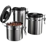 Seasoning Canister Set - Spice Set 4 Pieces Silver