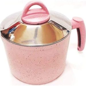 Granite Heating Milk Pot 1.9 L – Multi-Use Turkish Milk Boiler – Pink