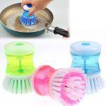 Plastic Dishwashing Brush - Dishwashing Brush With Soap Dispenser - Multiple Colors