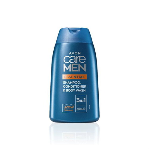 Care Essential Shampoo, Conditioner and Body Cleanser - 3 in 1 Multi-Use Shampoo for Adults - 200 ml