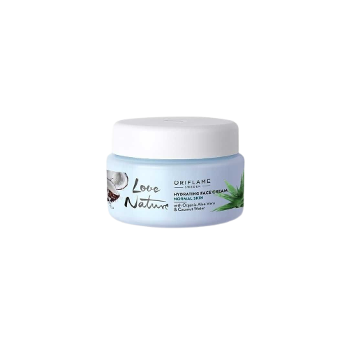 Love Nature Moisturizing Face Cream - Moisturizing with Coconut and Aloe Vera Extracts - 50 ml