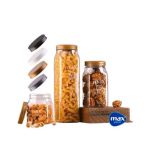 Max Set of Jars for Spices and Legumes - Storage Cans for Legumes on a stand - 7 pieces