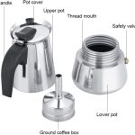 Portable Stainless Steel Coffee Pot - Coffee Pot With Removable Tank 100 ml