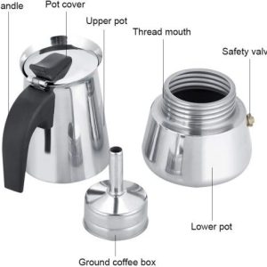 Portable Stainless Steel Coffee Pot – Coffee Pot With Removable Tank 100 ml