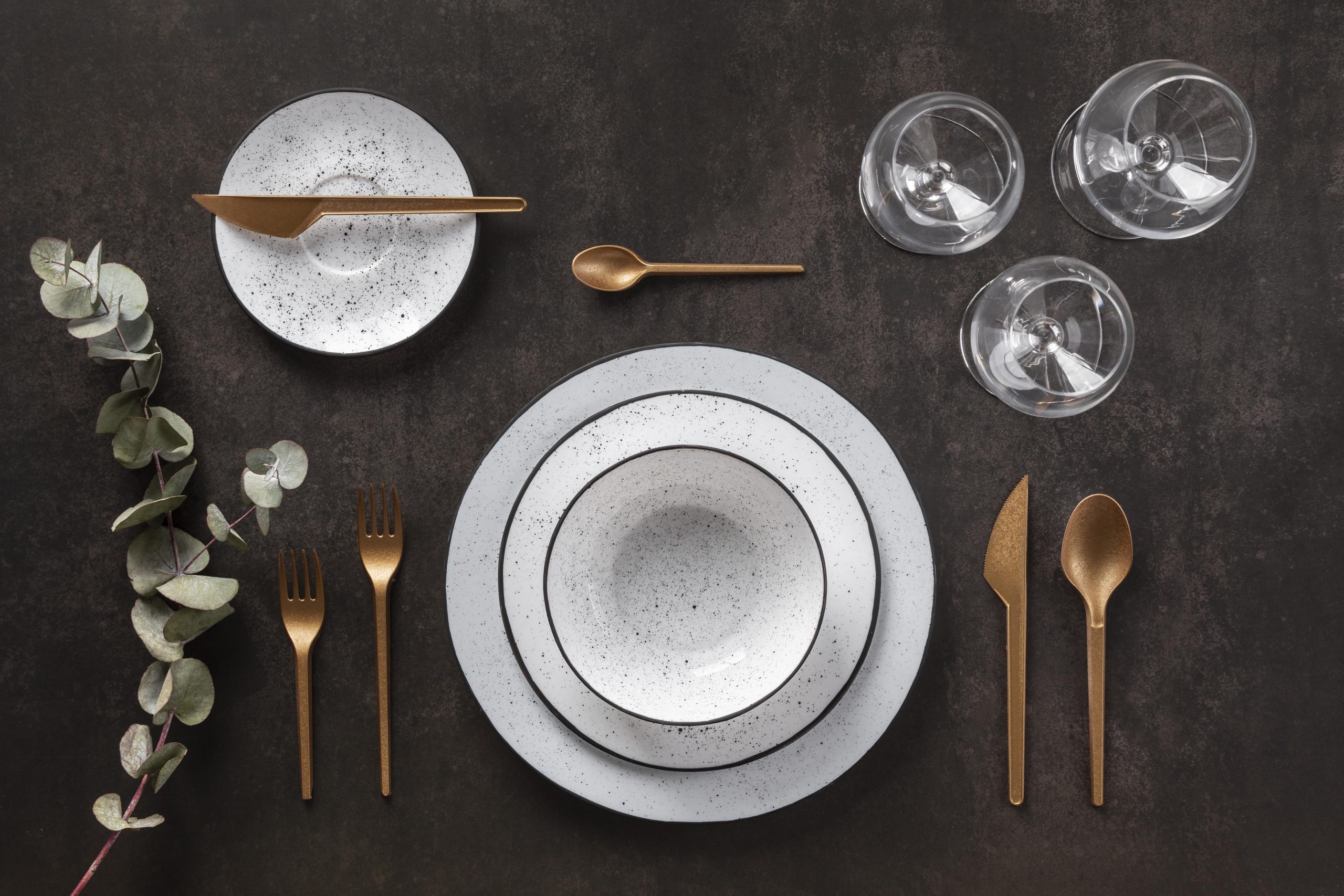 Granite melamine dinnerware sets