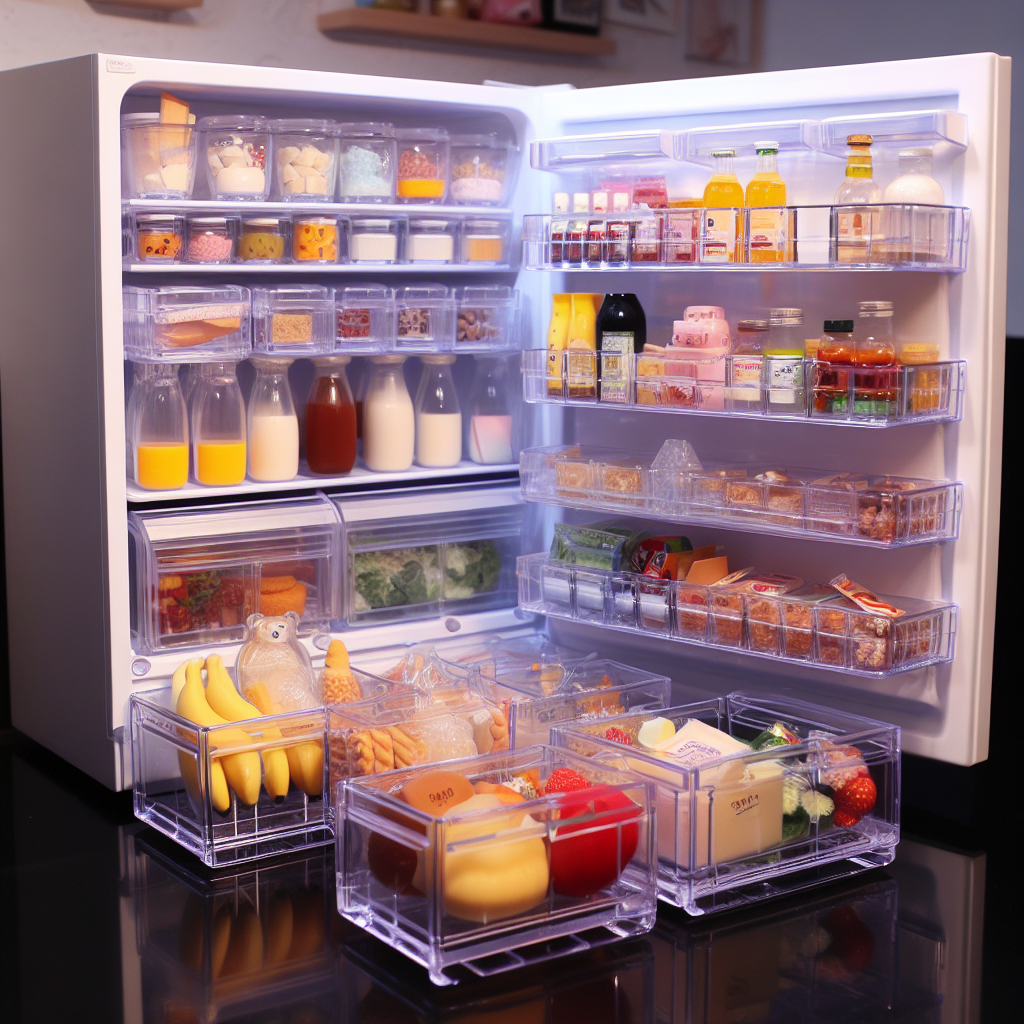 acrylic fridge storage