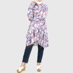 Floral Ruffle Shirt For Women - Women's Summer Blouse - Colored