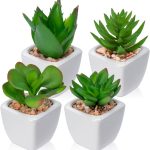 Multi-Use Artificial Plant Pot – Small Artificial Plant Containers – White