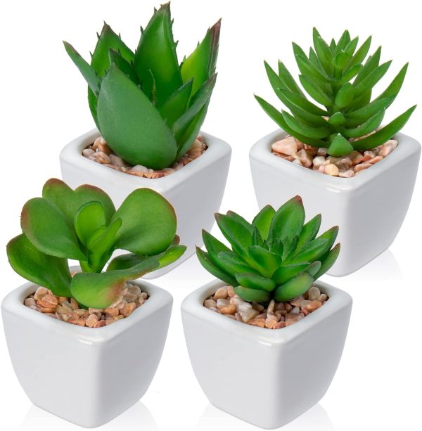 Multi-Use Artificial Plant Pot – Small Artificial Plant Containers – White