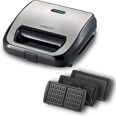 Kenwood Sandwich Maker 3*1 - Sandwich and Waffle Maker, Black